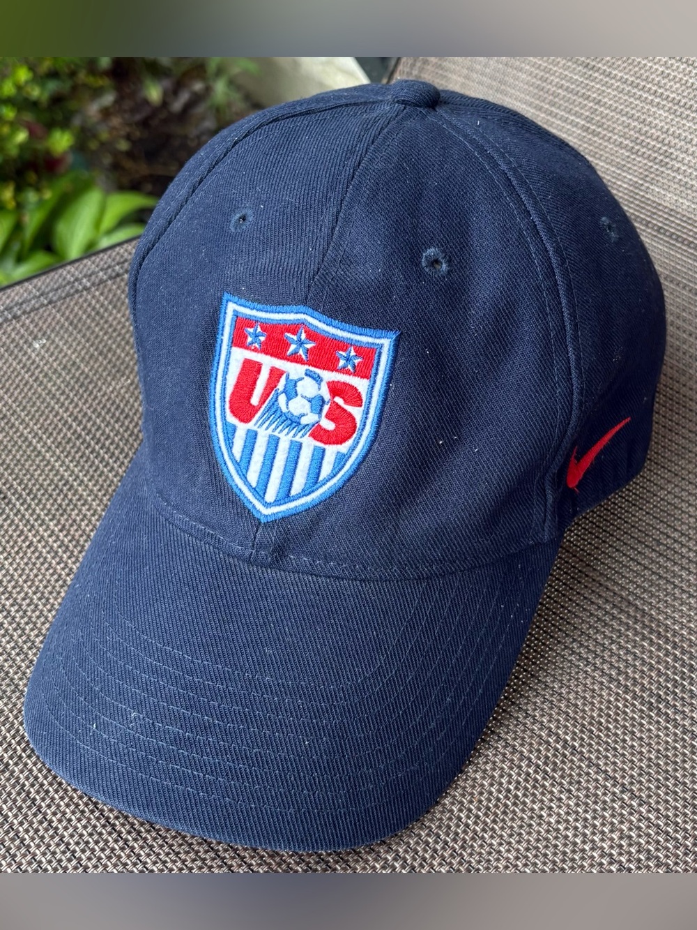 Vintage Y2K Nike Legacy 91 USA Soccer USMNT Navy Blue Strapback Hat OSFA EUC